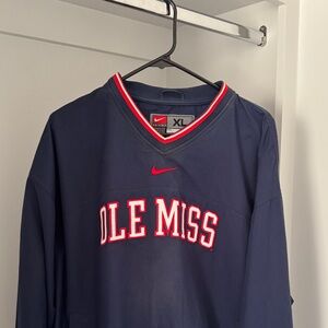 Nike Navy and Red Ole Miss Windbreaker